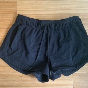Black lululemon inner glow high rise short